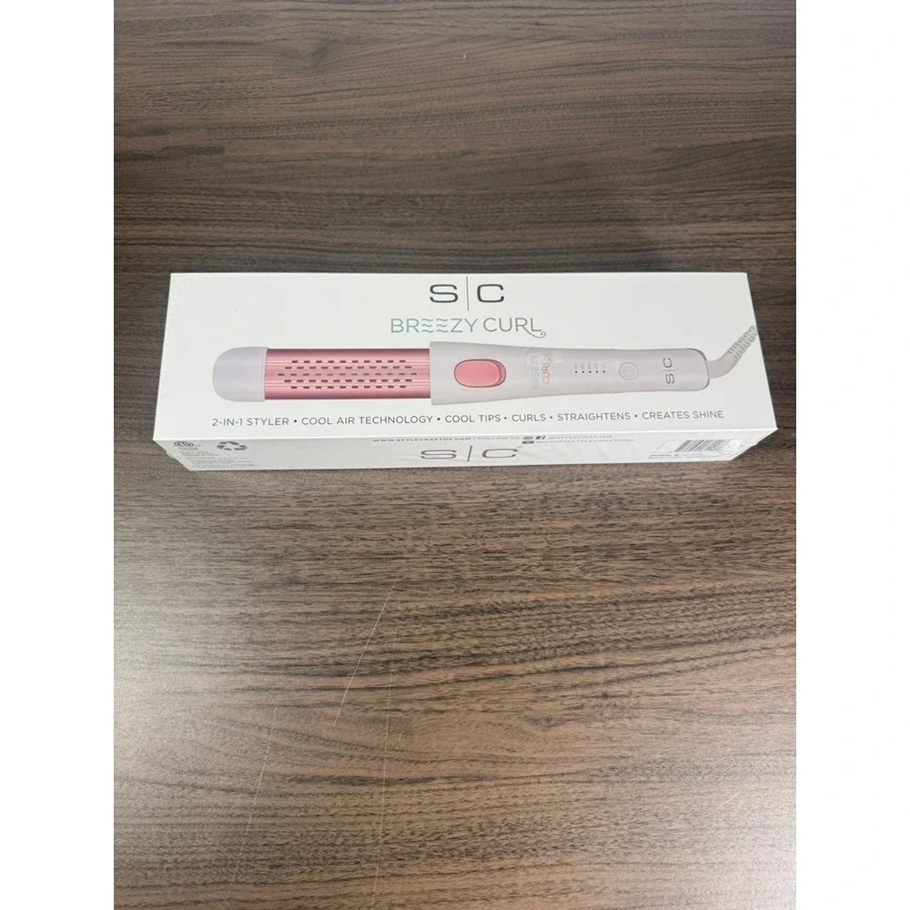 StyleCraft NIB Breezy Curl 2in1 Styler Cool Air Technology‎ Rose Gold