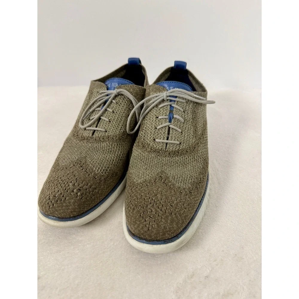 Cole Haan 2 ZERØGRAND Stitchlite Knit Sneakers Tan Gray Men's Size 10M