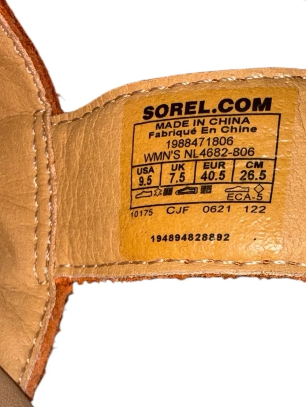 Sorel suede upper