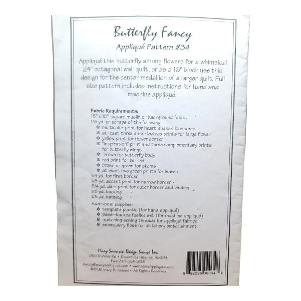 Mary Sorensen Designs butterfly fancy
