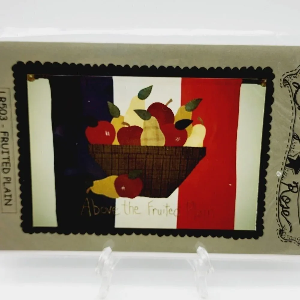 Liberty Rose Above the Fruited Plain Home Decor Applique Wall Hanging Apple Pear