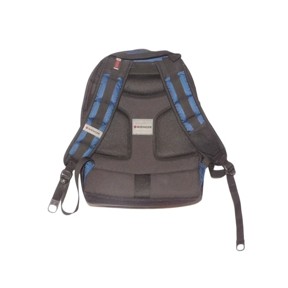 Wenger SwissGear Laptop Backpack Black Blue Multi-Pocket Tech Travel Bag