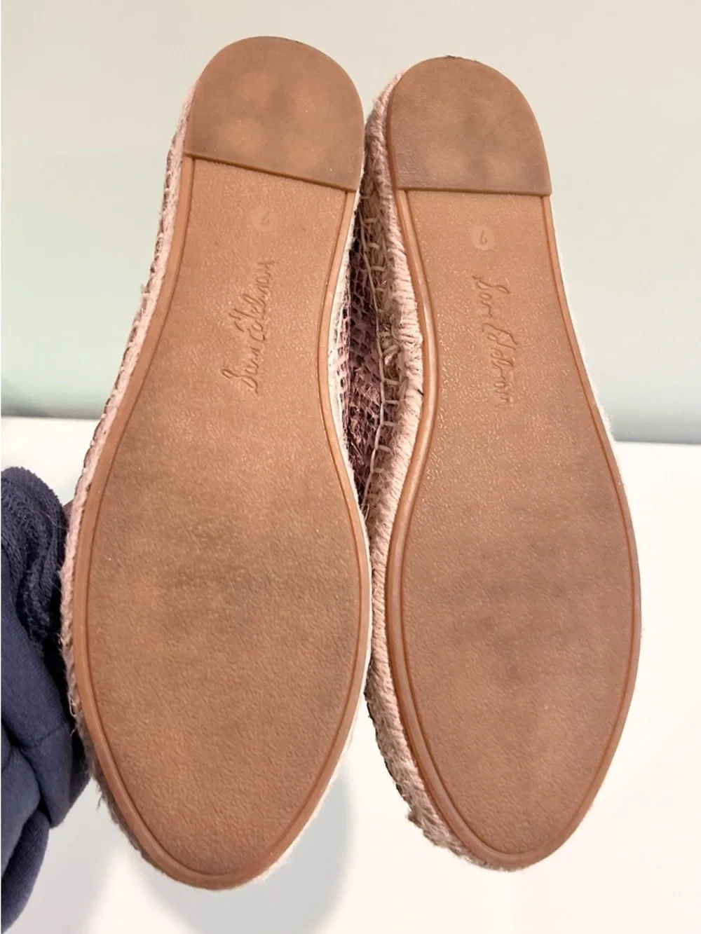 Sam Edelman Snakeskin Espadrille Flats Slip On Jute Coastal Summer 7