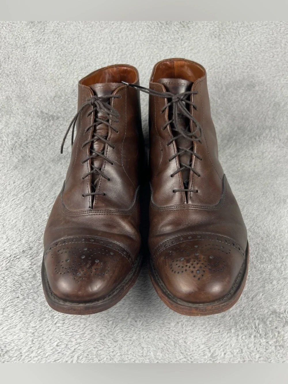 Allen Edmonds Fifth Street Dress Shoes Ankle Boot 10.5 D Brown Cap Toe Oxfords