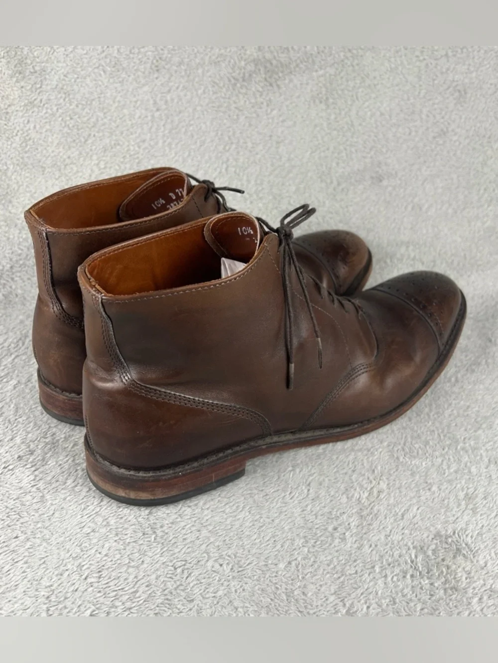 Allen Edmonds Fifth Street Dress Shoes Ankle Boot 10.5 D Brown Cap Toe Oxfords