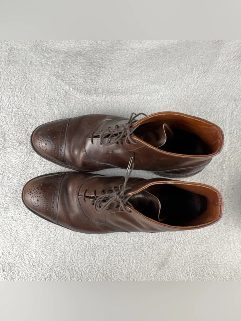 Allen Edmonds Fifth Street Dress Shoes Ankle Boot 10.5 D Brown Cap Toe Oxfords