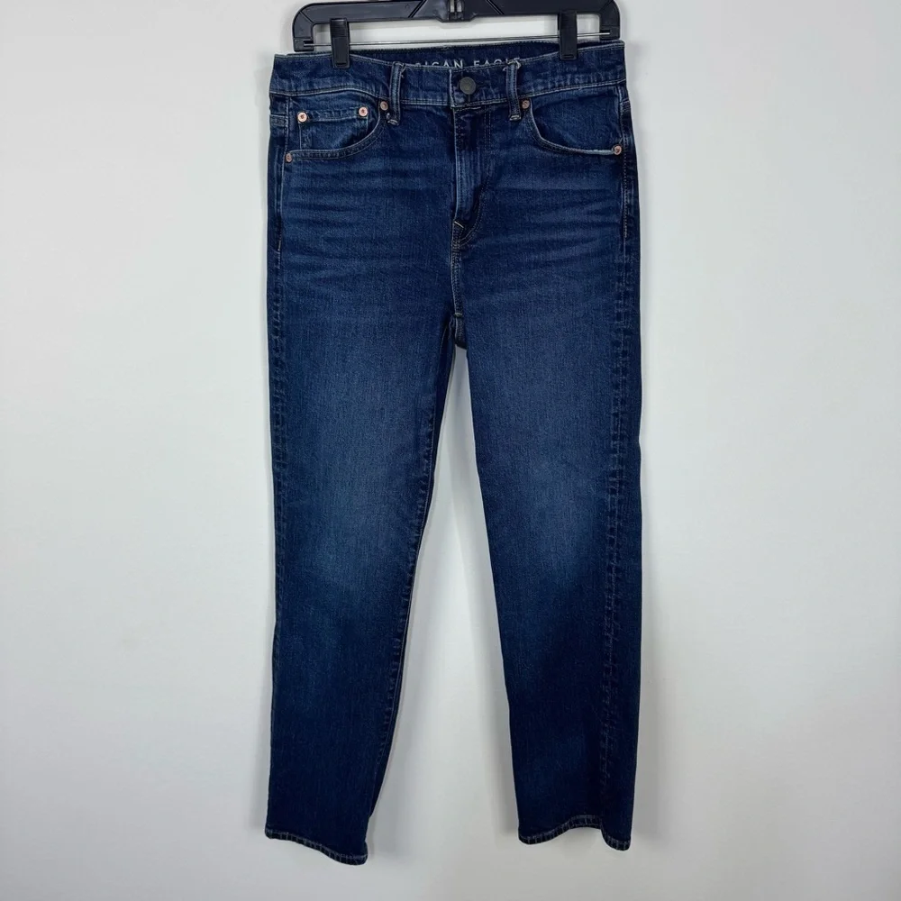 American Eagle Relaxed Straight Dark Wash Denim Casual Jeans size 30x32