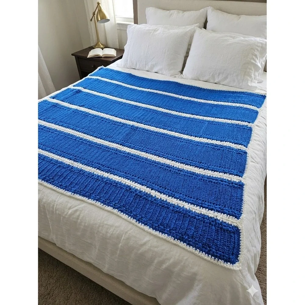 VTG Large Colorful Crocheted Afghan Blanket Throw 63x63 Grannycore Handwoven