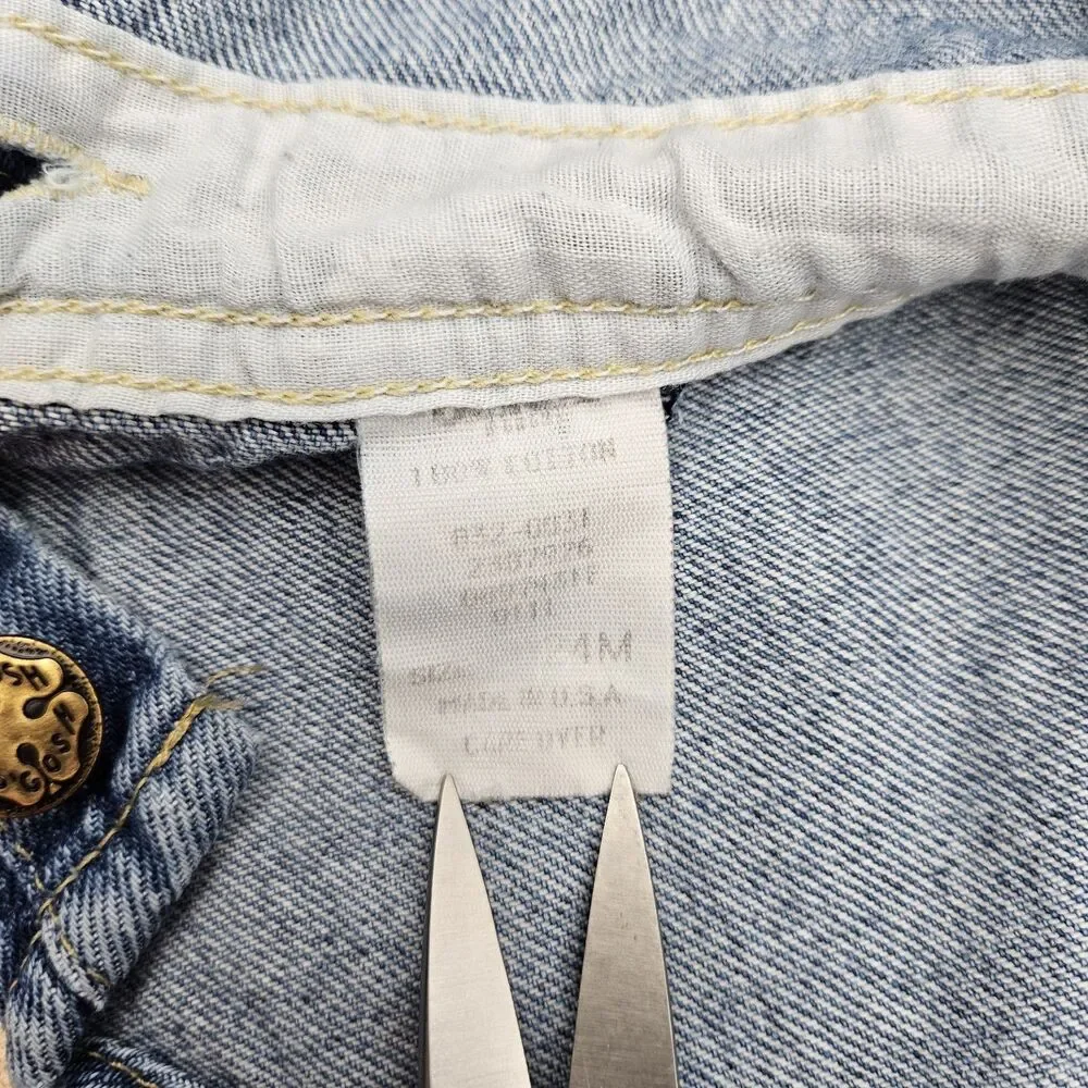Vintage Oshkosh B'Gosh Vestbak Overalls Baby 24 Months Leg Snaps Blue Denim USA