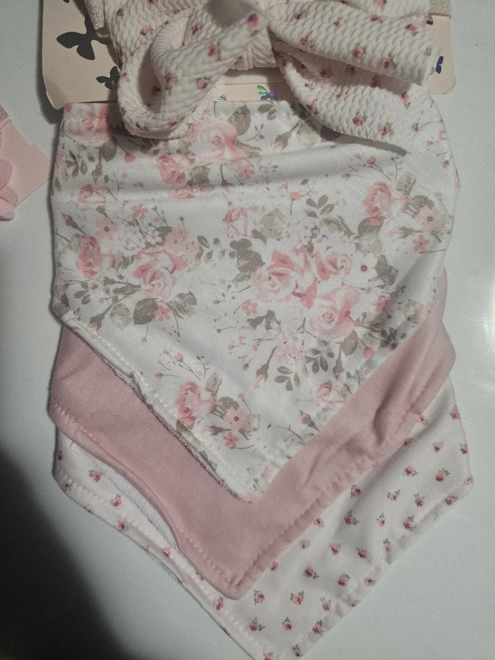 Ava Olivia Baby Bandana Bibs and Headband Set Nwt