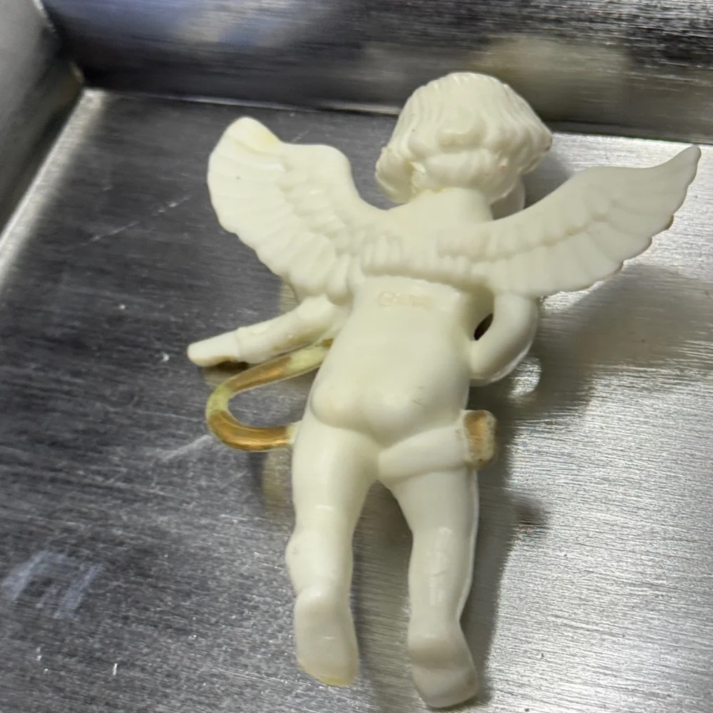 Vintage Cherub Angel Ornament – Playing Violin EUC
