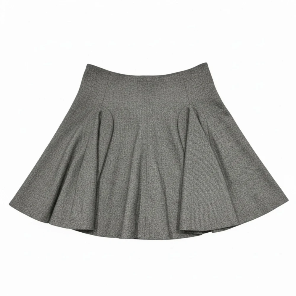 & Other Stories Wool Blend Skirt Gray