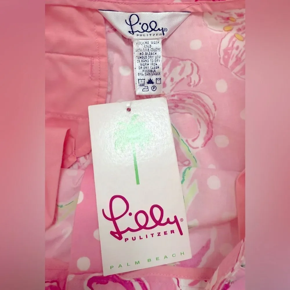 Lilly Pulitzer VINTAGE White Label Bermuda Shorts. Pink Stargazer Lilly NWT