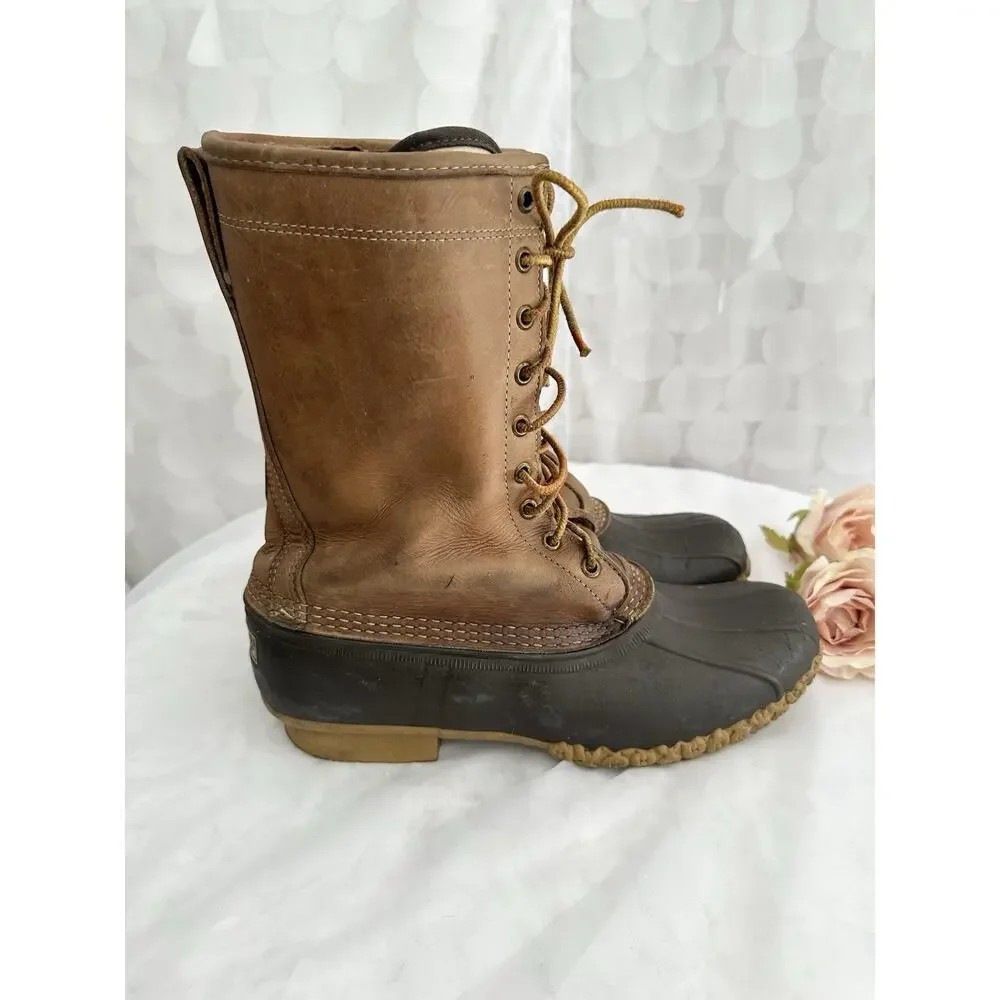 LL Bean Gore Tex Thinsulate Duck Boots Men 10 M Brown Hunting