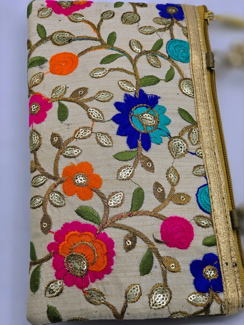 Handmade hand embroidered