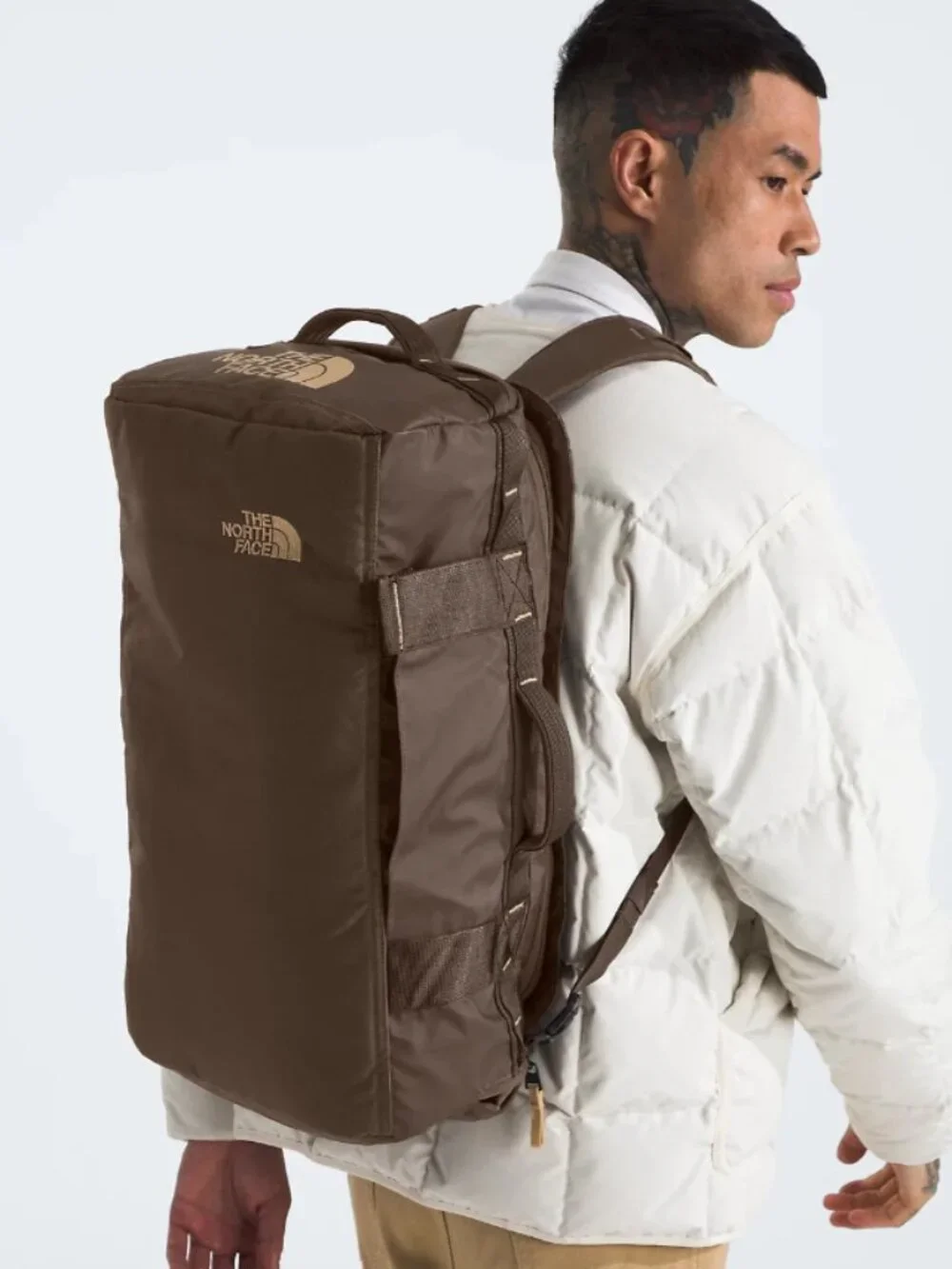 NWT! NEW! The North Face Base Camp Voyager Packable Duffel Backpack 32L - Brown