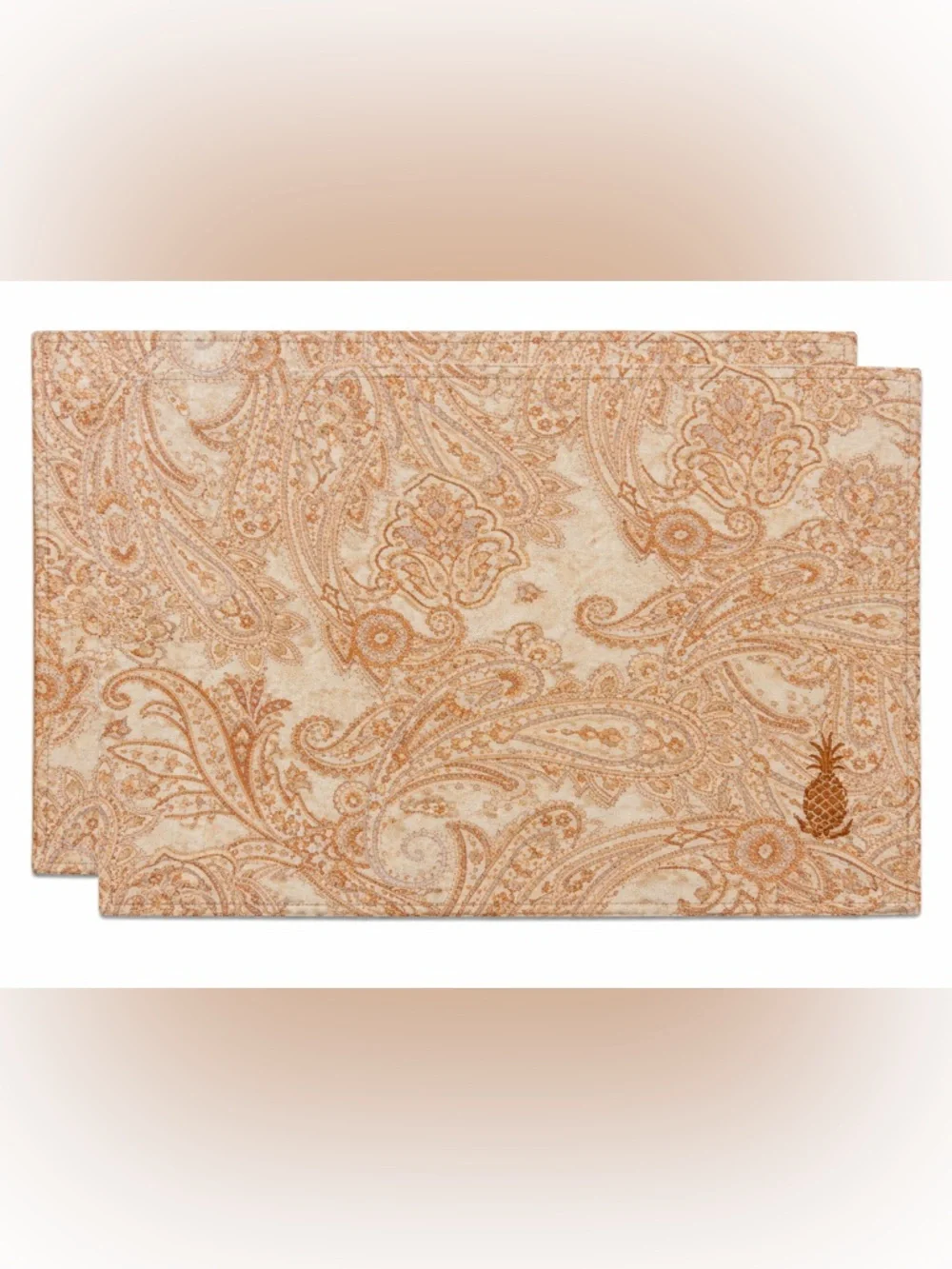 Tommy Bahama Placemats Set 2 Coastal Paisley Table Decor Tropical Dining