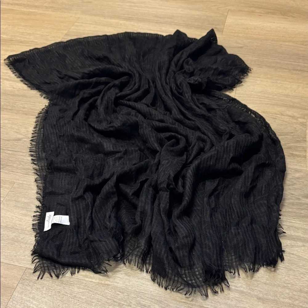 Charming Charlie Black Sheer Scarf