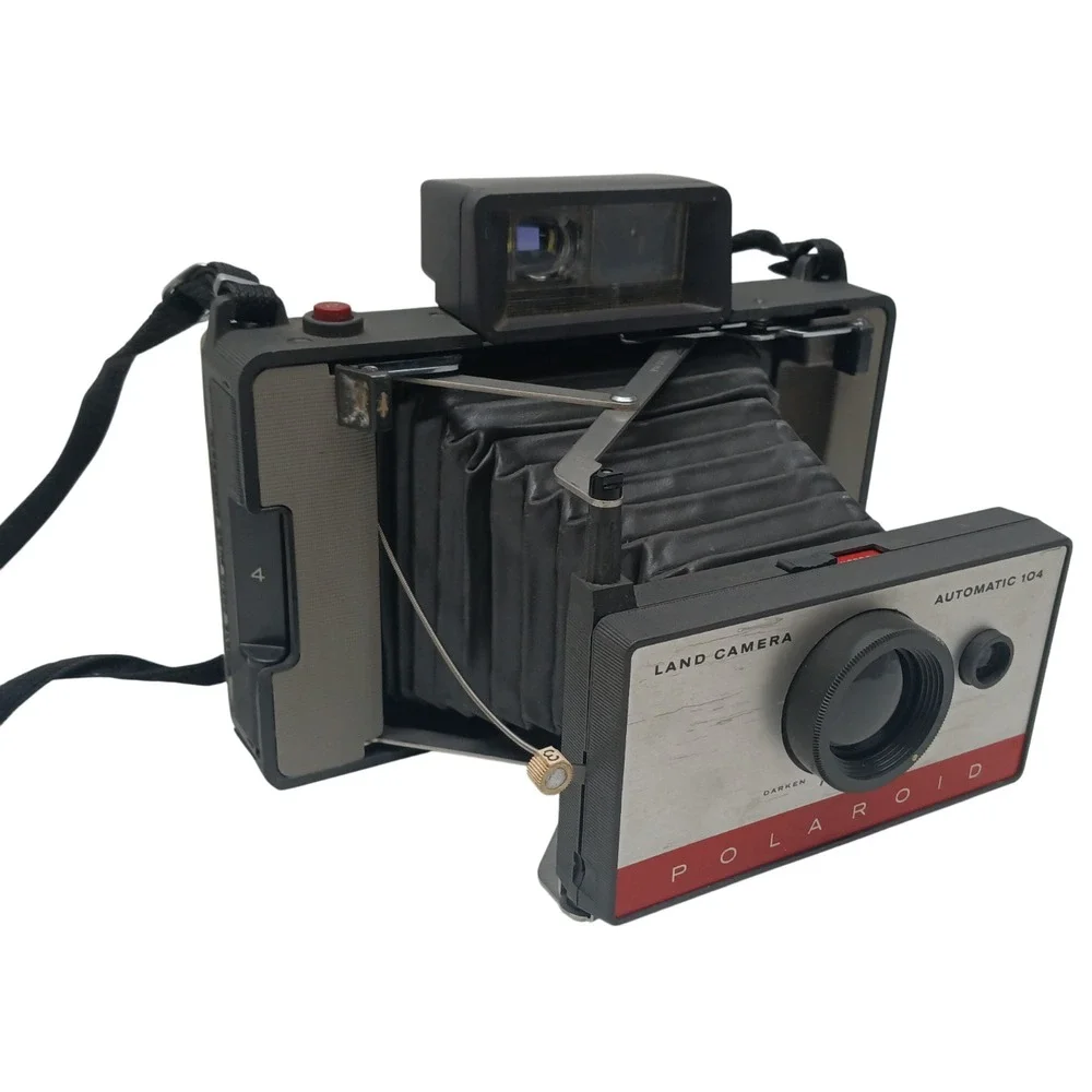 POLAROID Automatic‎ 104 LAND CAMERA w/ Manual & Original Box, VINTAGE