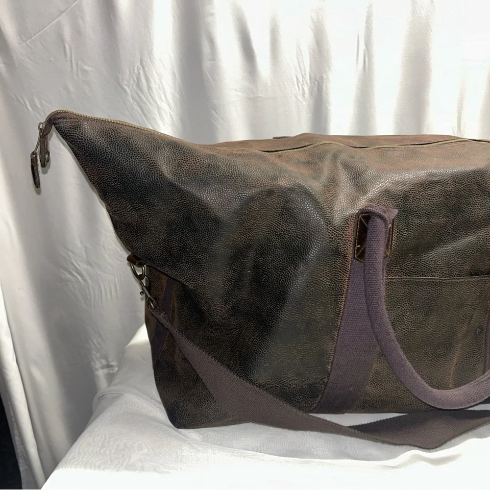 GH Bass Large Bag Tote Leather Look‎ Vintage Handle Shoulder Strap