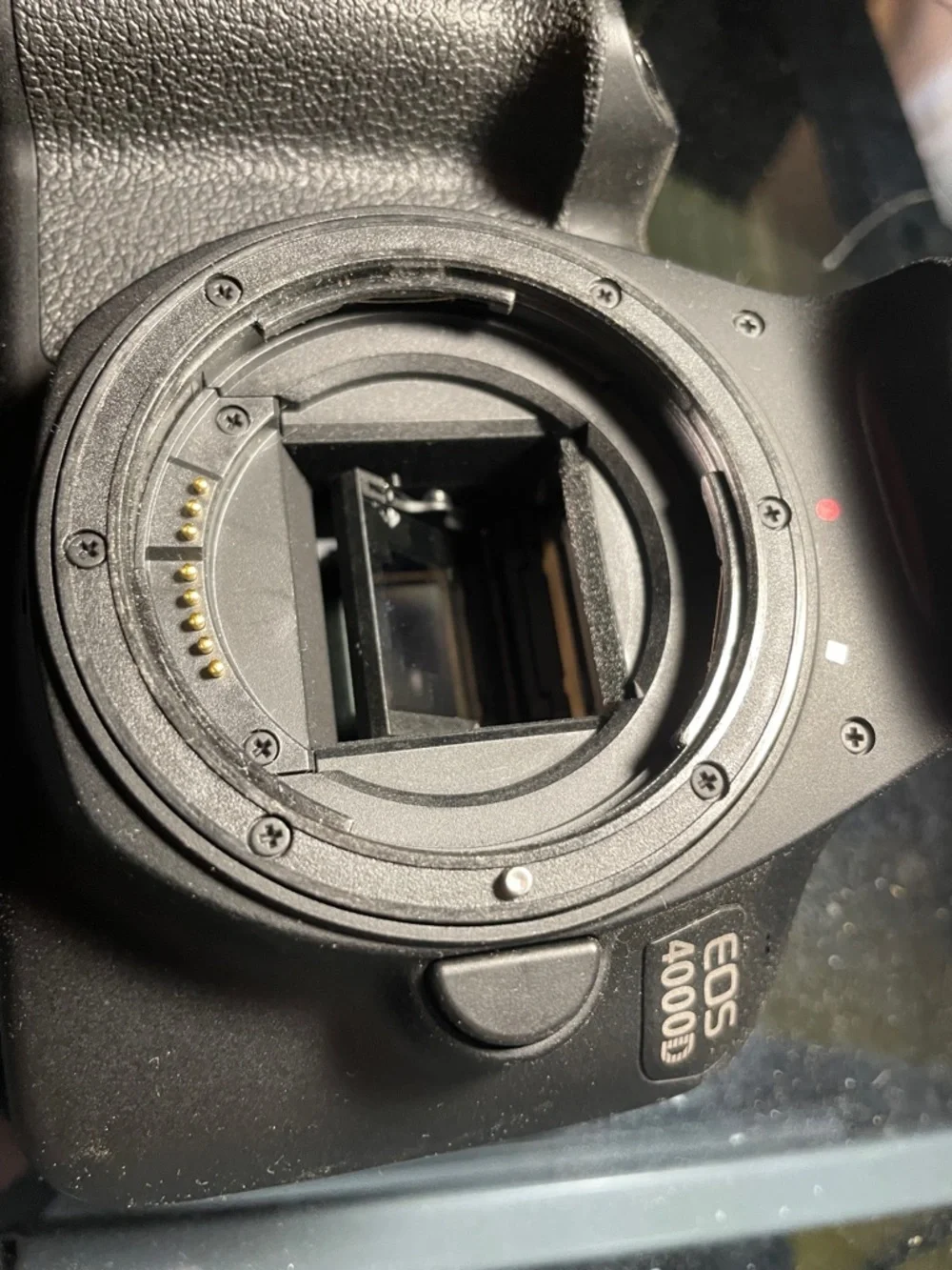 Canon EOS 4000d with 55-250 mm macro lens and 18-55 mm lens with battery