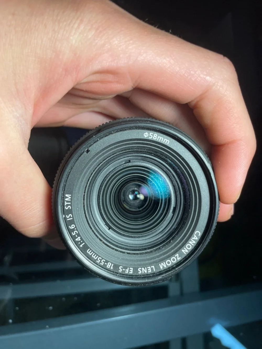 Canon EOS 4000d with 55-250 mm macro lens and 18-55 mm lens with battery