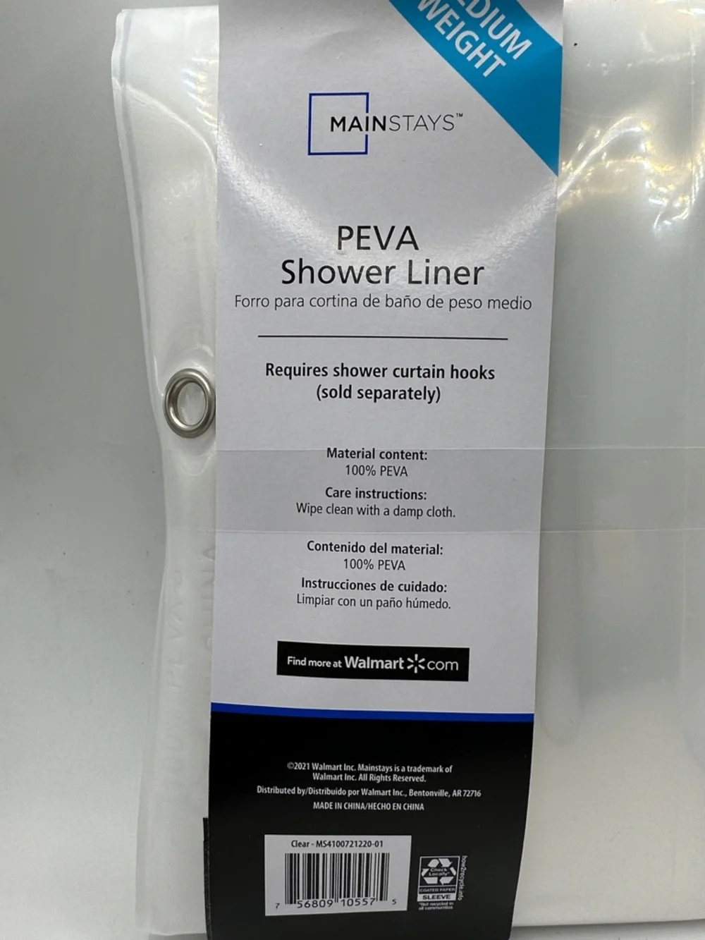 Mainstays clear peva