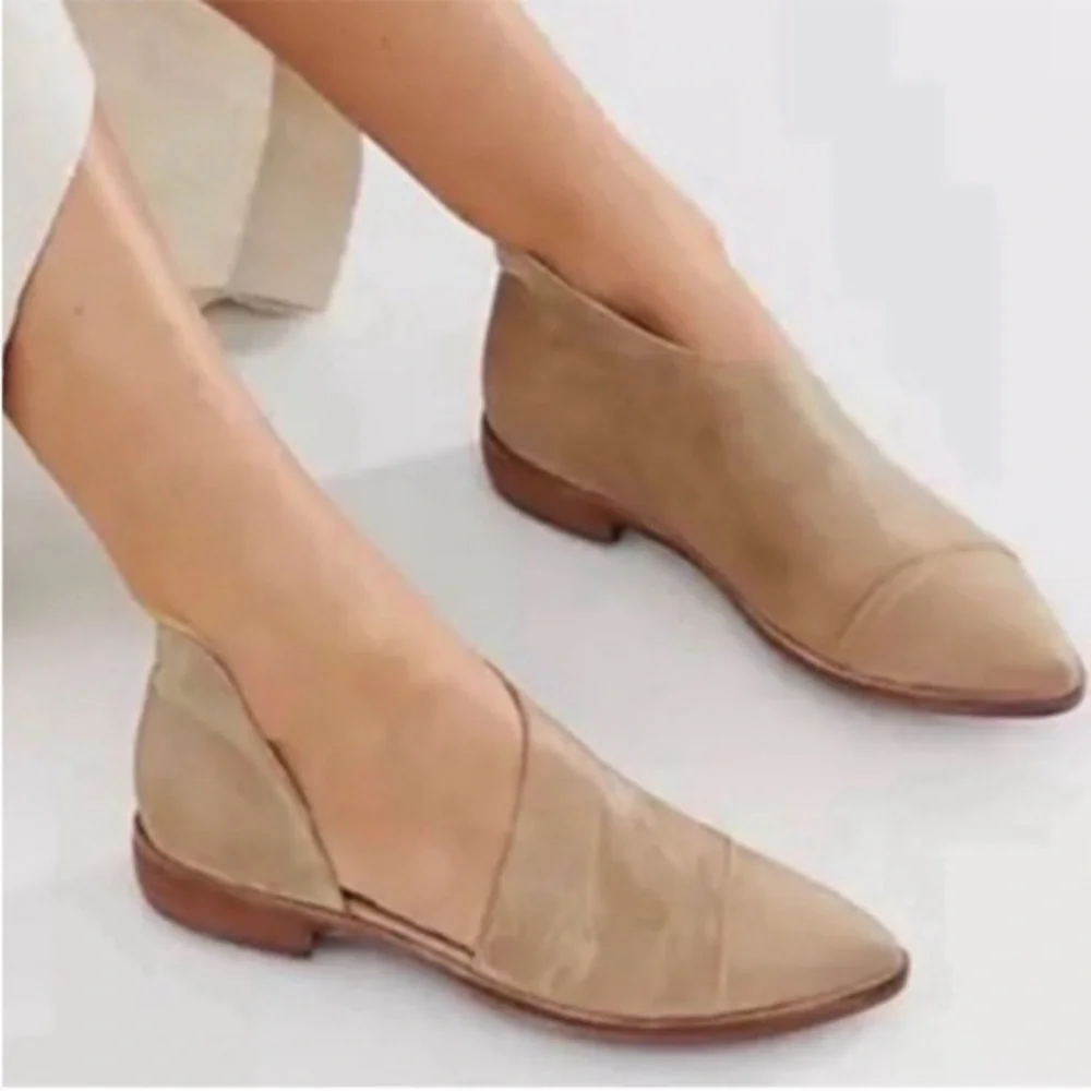 Free People Royale Flats Brown Leather size 36.5/US6