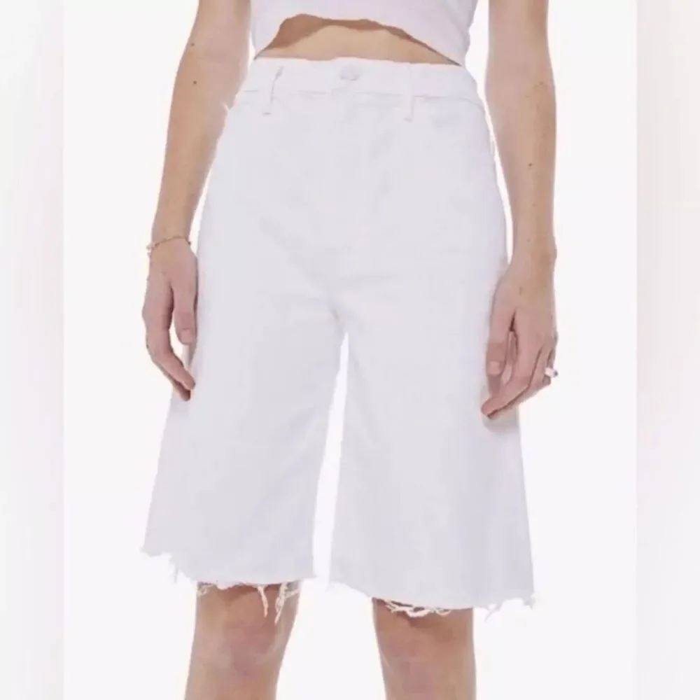 Mother Superior Denim White Undercover Knee Fray Short Totally Innocent Size 25