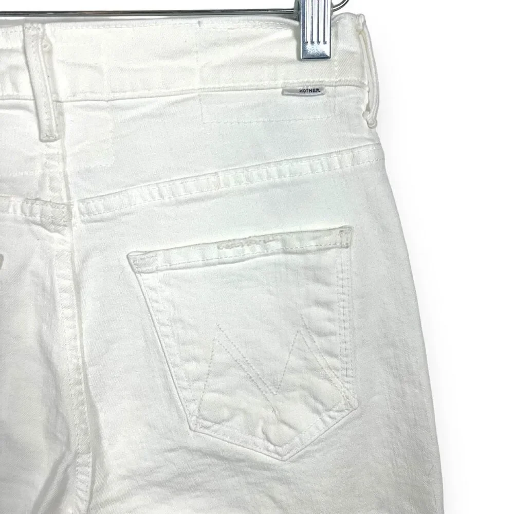 Mother Superior Denim White Undercover Knee Fray Short Totally Innocent Size 25