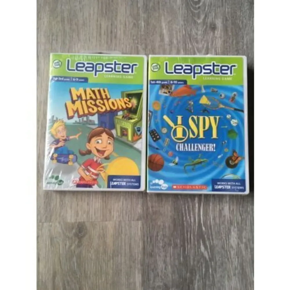 New Leapster Learning Game-MATH MISSIONS 1st-3rd& Leapster 1st-4th Grade.I SPY.