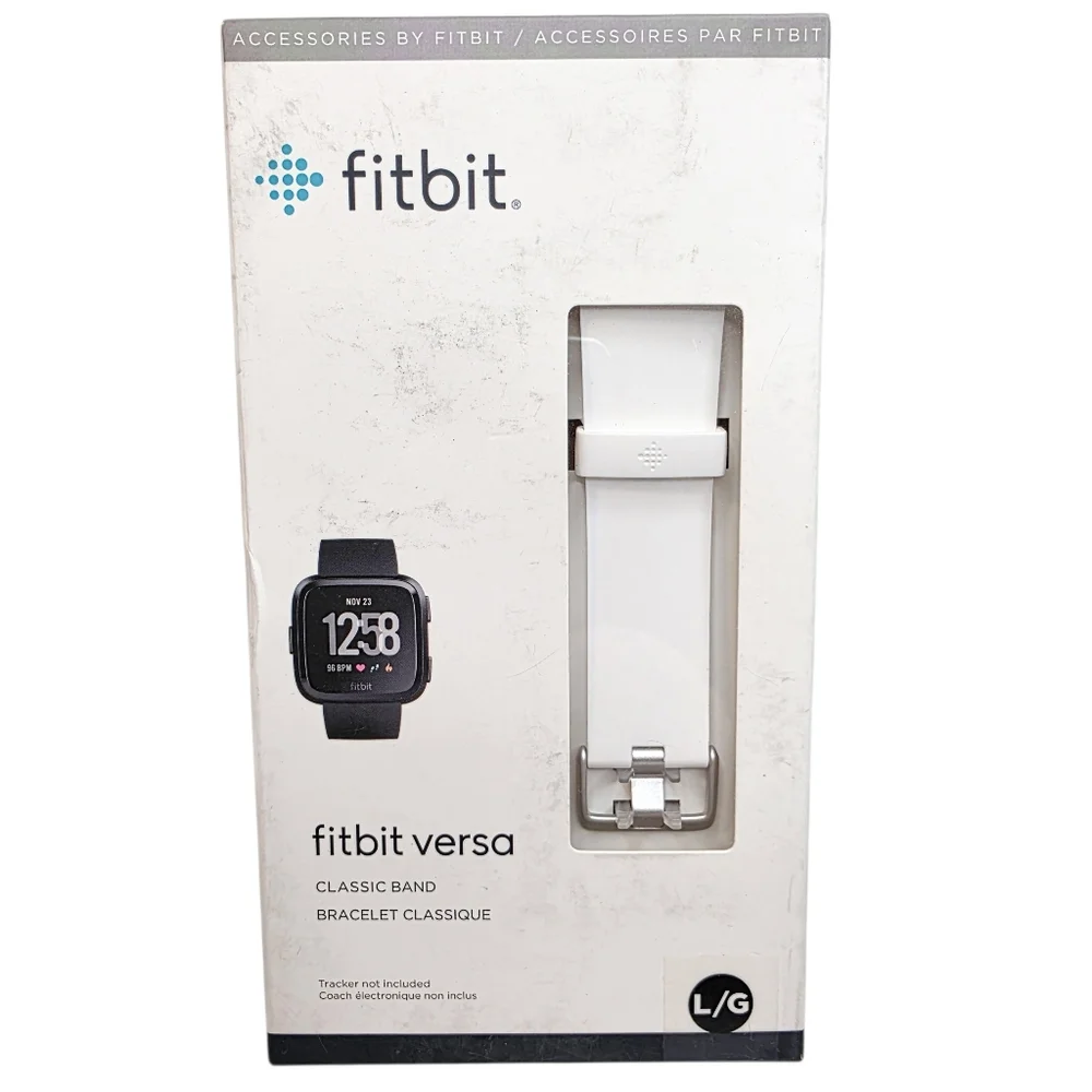 Fitbit Versa White Silicone Replacement Watch Band Size Large Tech Accessories