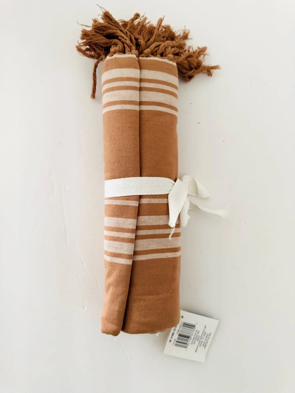MAKE MARKET Brown Beige 100% Cotton 31”x71” Beach Towel
