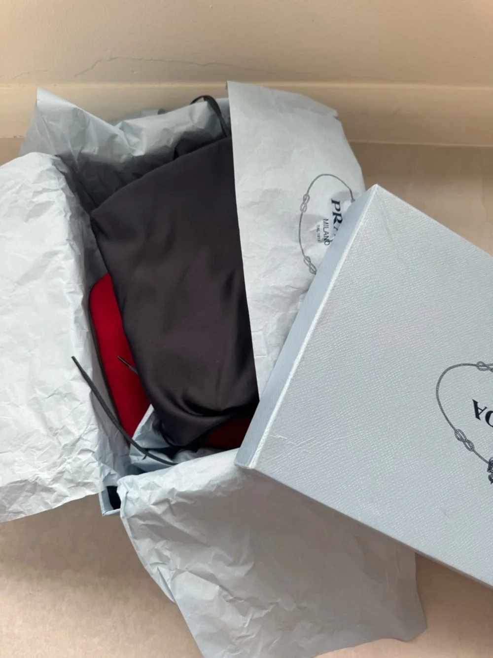 Prada purchased time red
