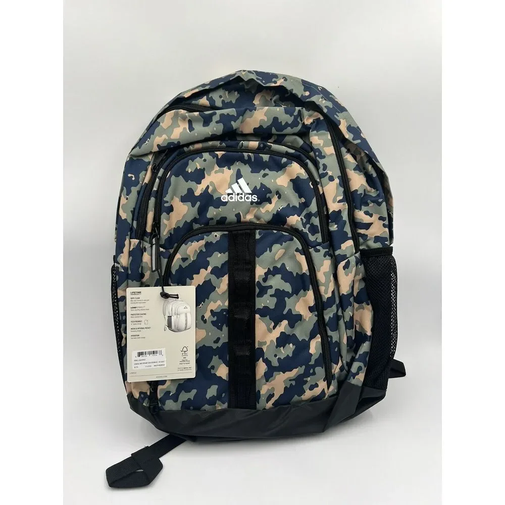 adidas Prime 6 Backpack Essential‎ Camo Crew Navy-Silver Green/Black One Size
