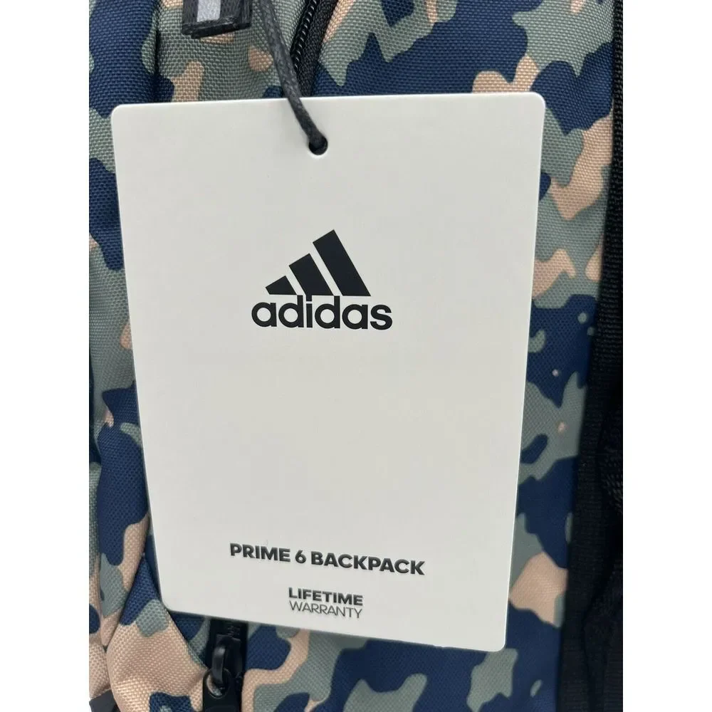 adidas Prime 6 Backpack Essential‎ Camo Crew Navy-Silver Green/Black One Size