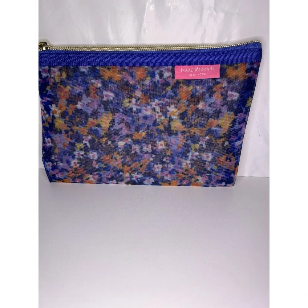 Isaac Mizrahi Floral Makeup bag 8 X 5 Travel Gift Organization.‎ Glamour NWOT