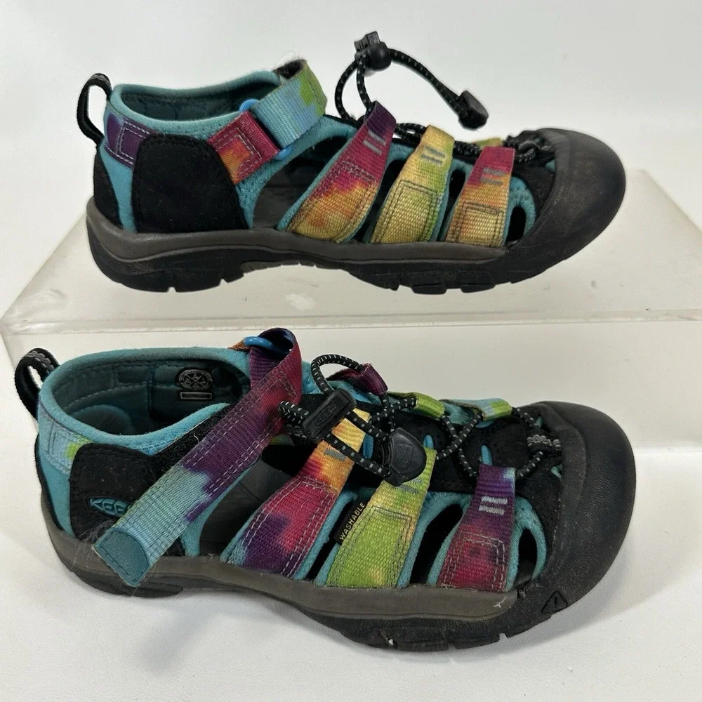 KEEN Newport H2 Rainbow Tie Dye Sandal Big Kid Size 2 Water Hiking Sport Shoes