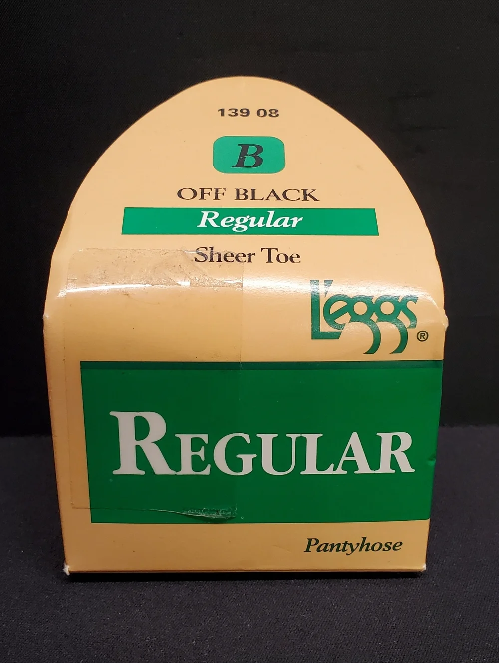 Vintage L'eggs Leggs Regular Off Black Pantyhose