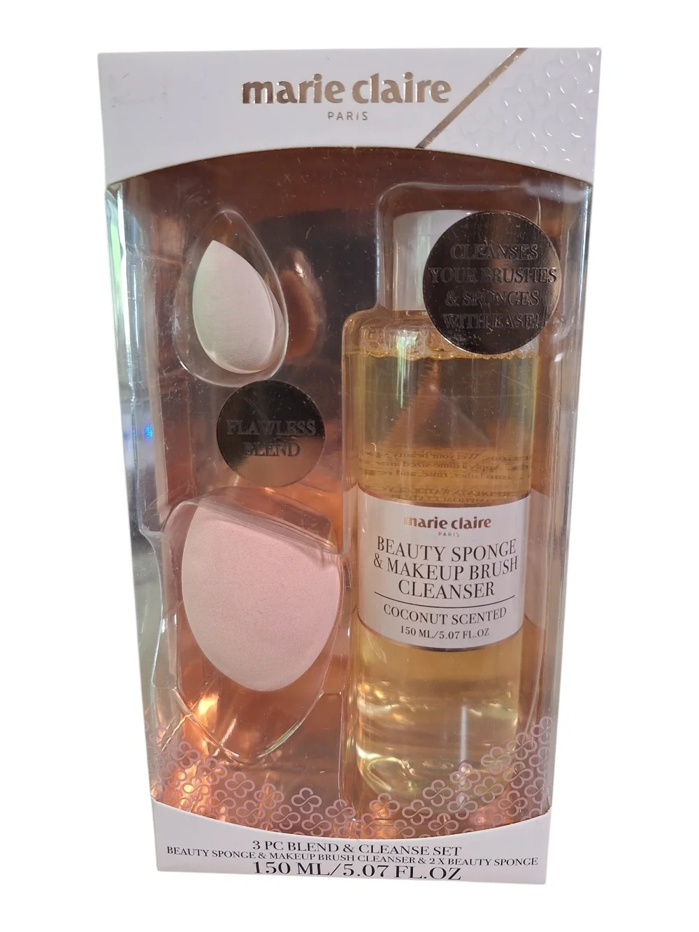 🇺🇲3/$15🇺🇲 marie claire Beauty Sponge & Makeup Brush Cleanser Set - Pink