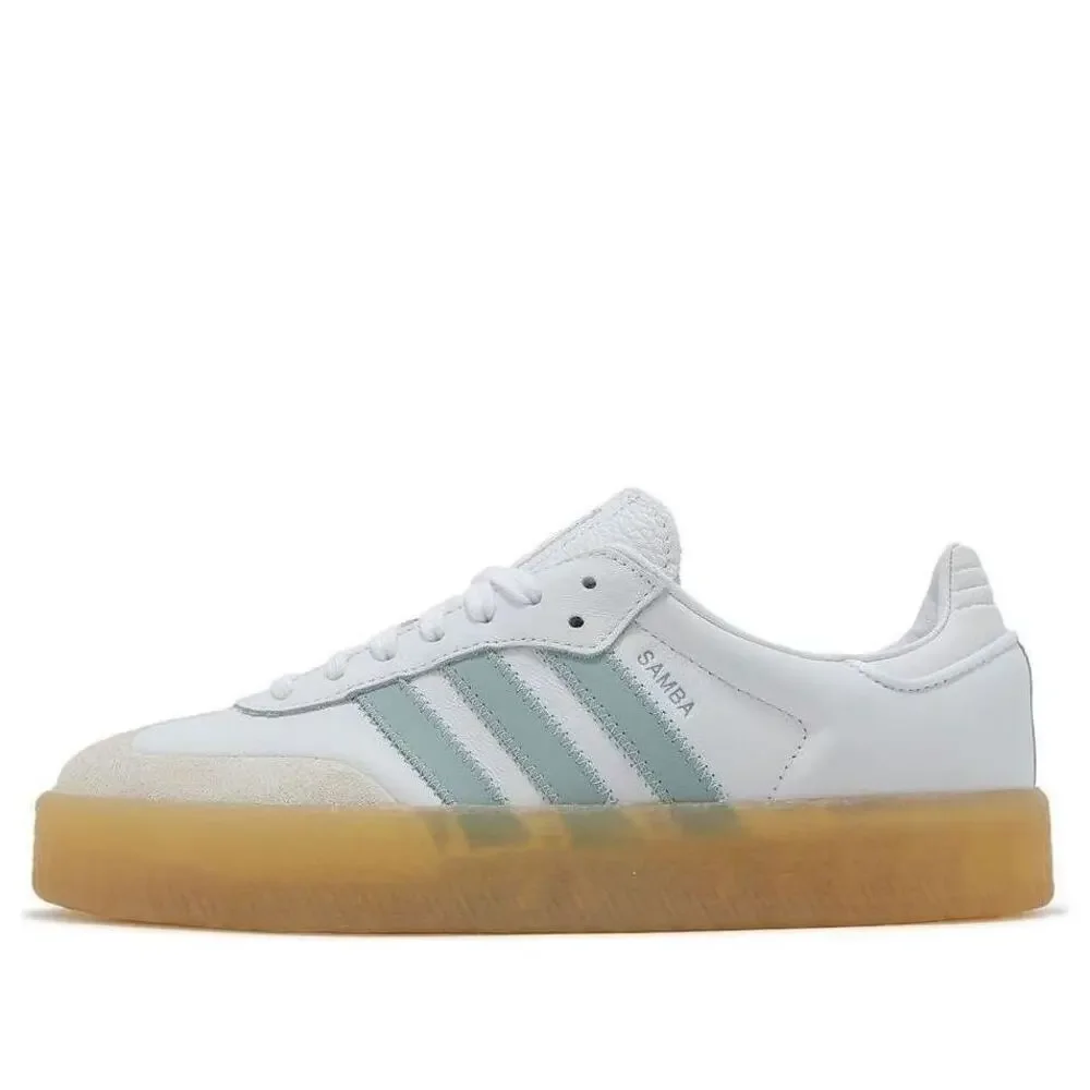 ADIDAS ORIGINALS WOMEN'S 9.5 SAMBAE WHITE WONDER BLUE JP5609 NWT
