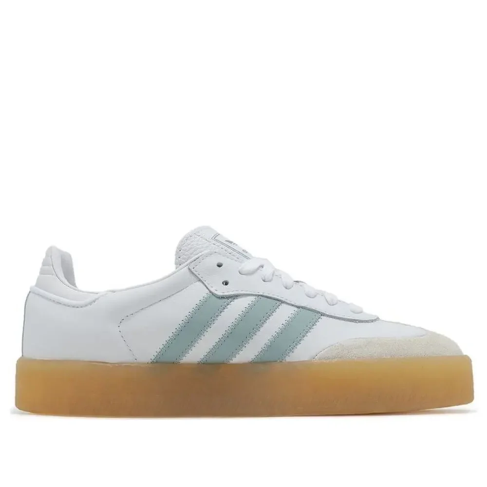 ADIDAS ORIGINALS WOMEN'S 9.5 SAMBAE WHITE WONDER BLUE JP5609 NWT