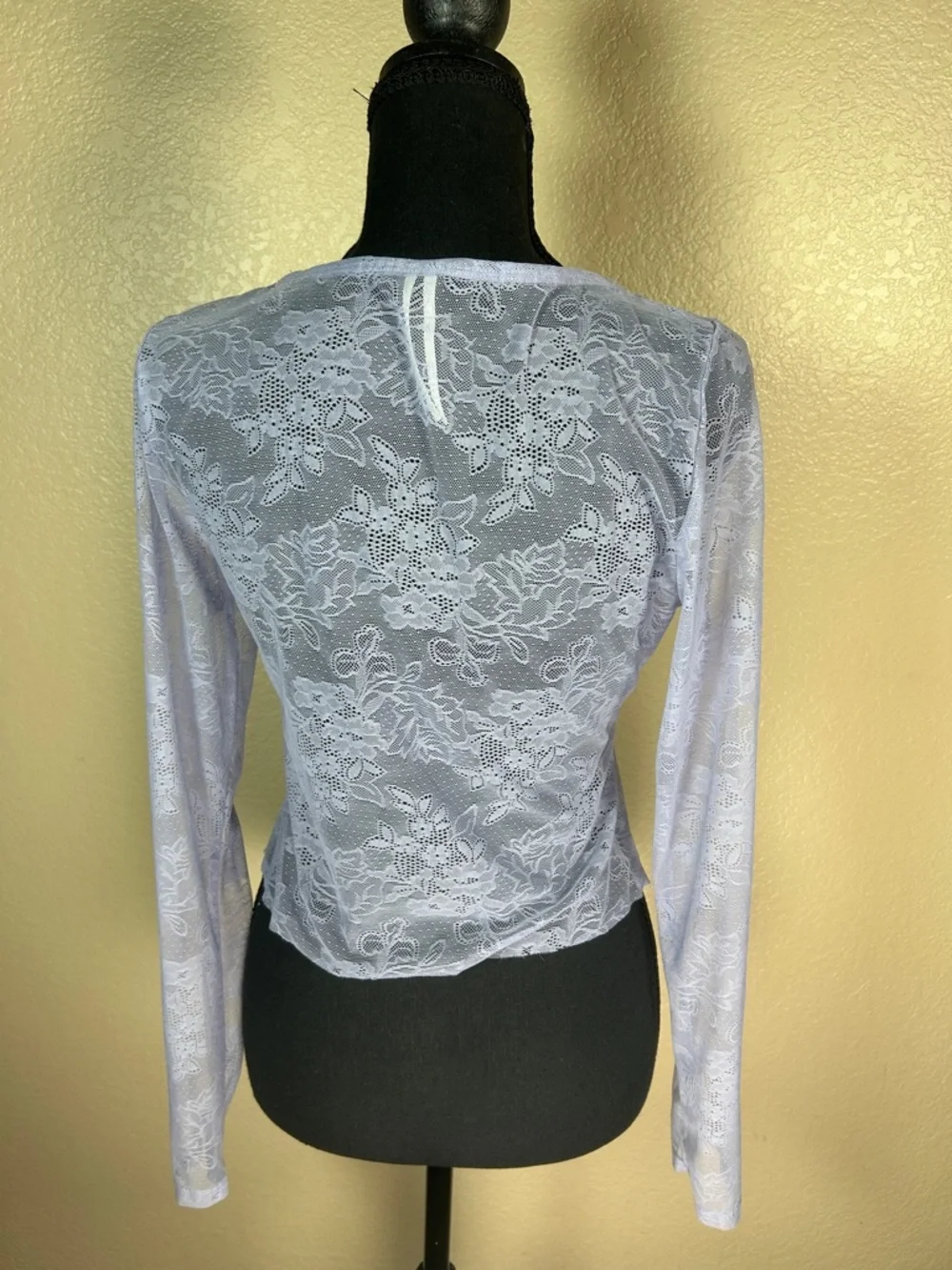 Anthropology Lavender Lace Long Sleeve Blouse | Size L