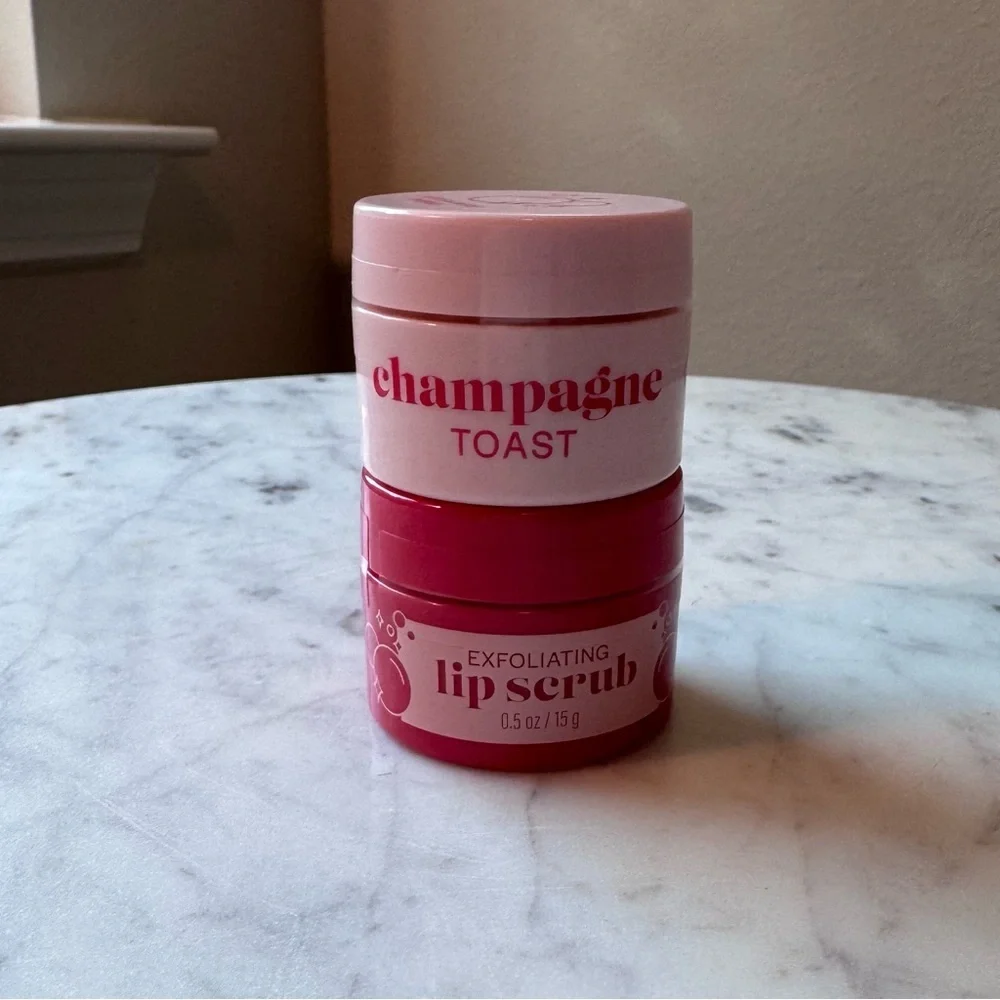 Bath & Body Works Champagne Toast Lip Scrub and Mask Bundle - NEW, 0.5 oz EACH
