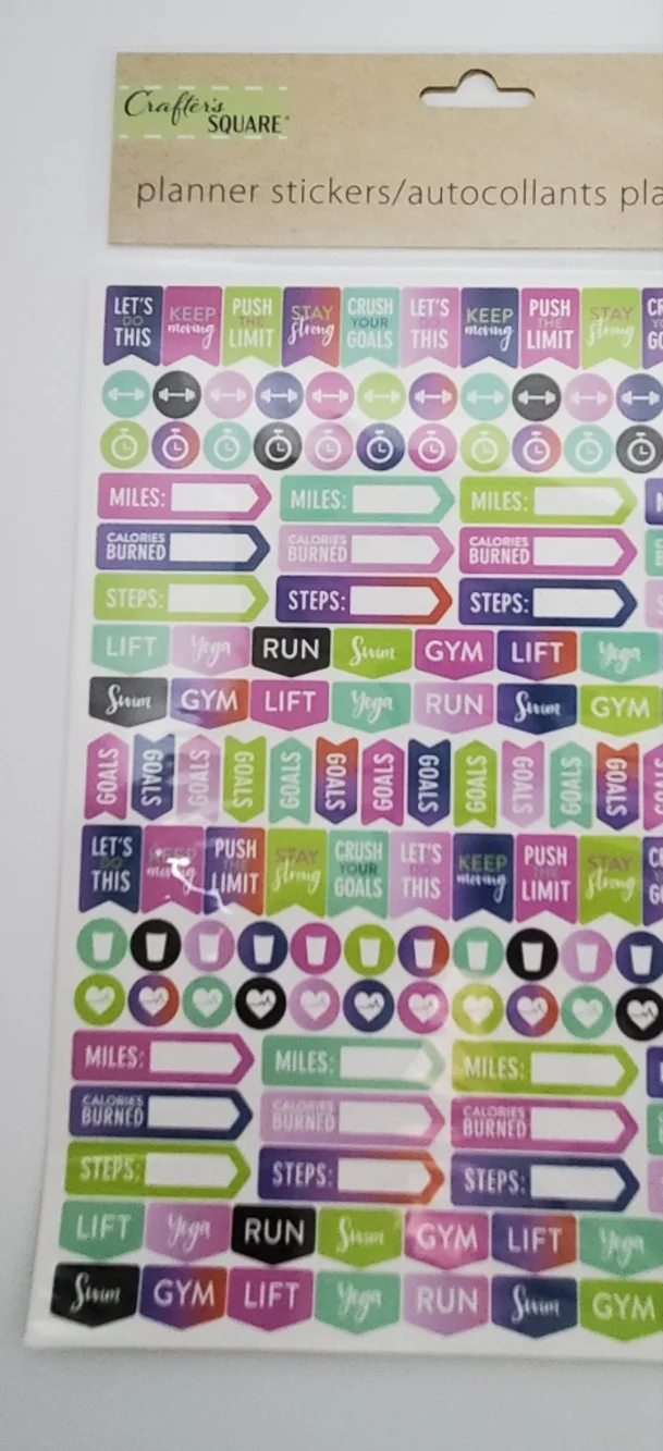Colorful Planner Sticker Sheets - Bright Multicolor 9 Packs 300 Each Sticker