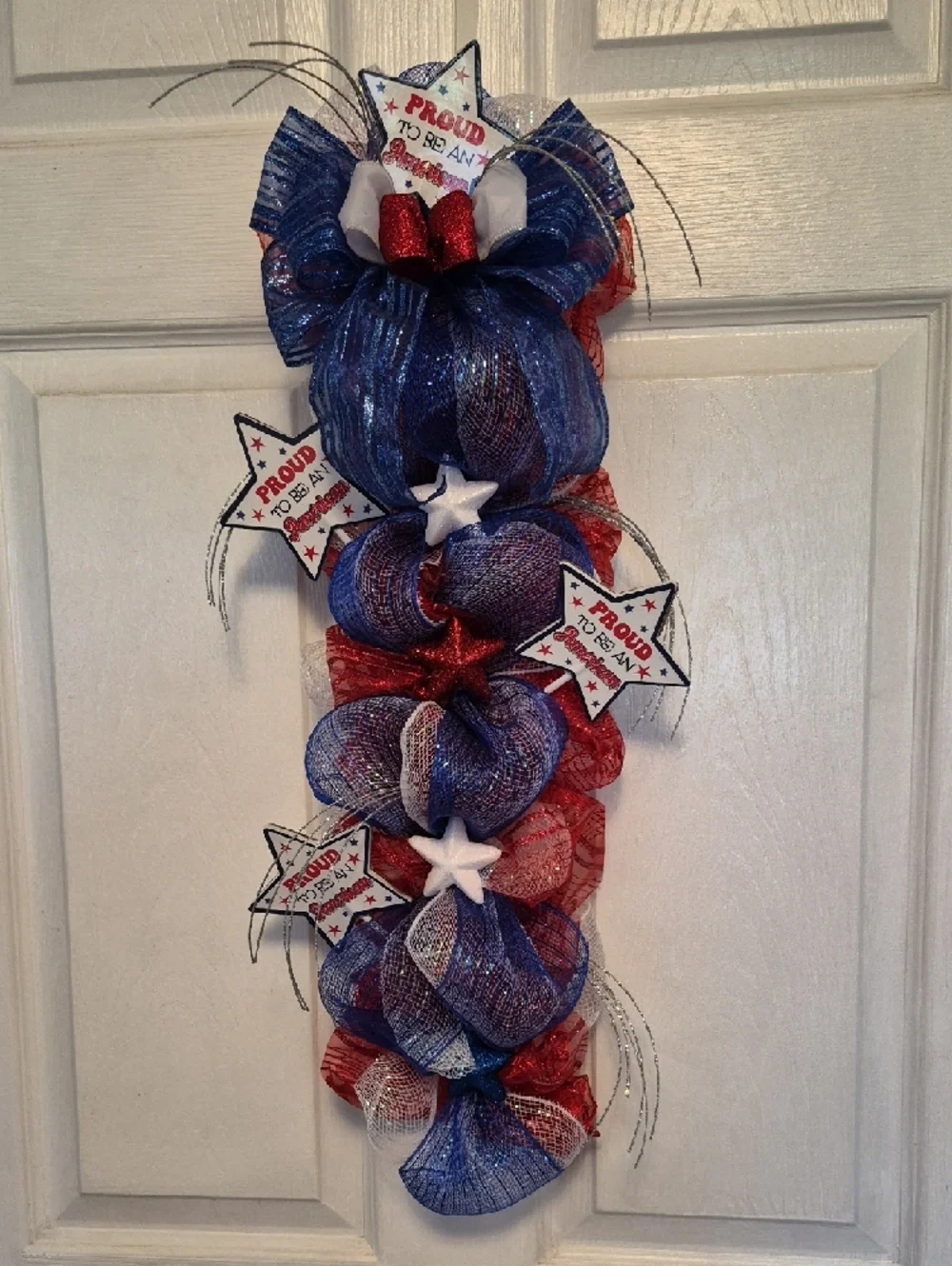4th Of JULY Swag, Red White & Blue Patriotic swag - Star Accents