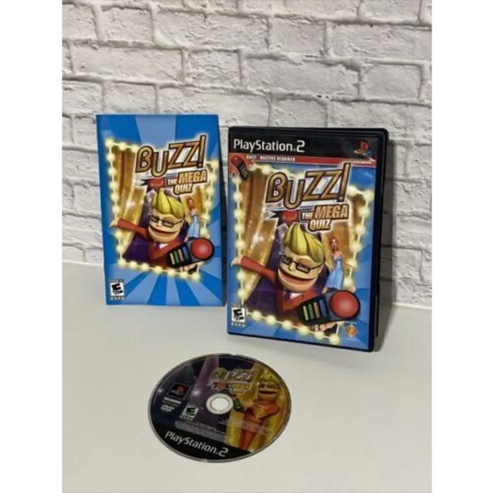*Buzz! The Mega Quiz - Playstation 2 PS2 Game Manual Included