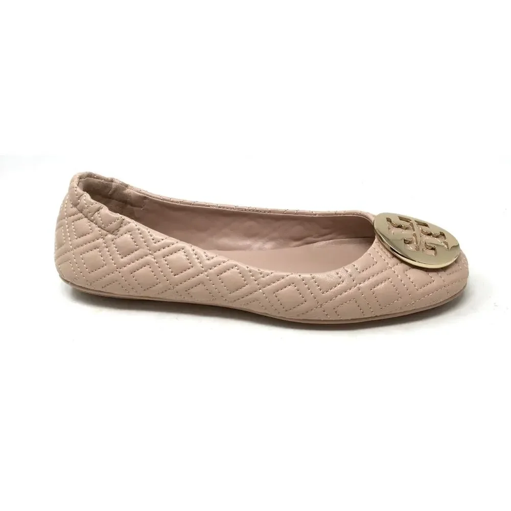 Tory Burch Quilted Minnie Women's Size 7M Light Pink Ballet Flat Slip-On Shoes