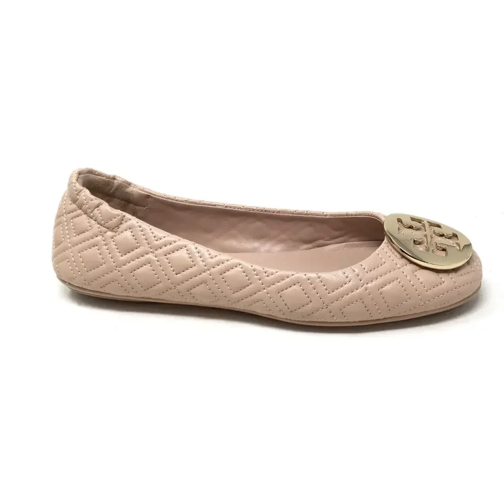 Tory Burch Quilted Minnie Women's Size 7M Light Pink Ballet Flat Slip-On Shoes