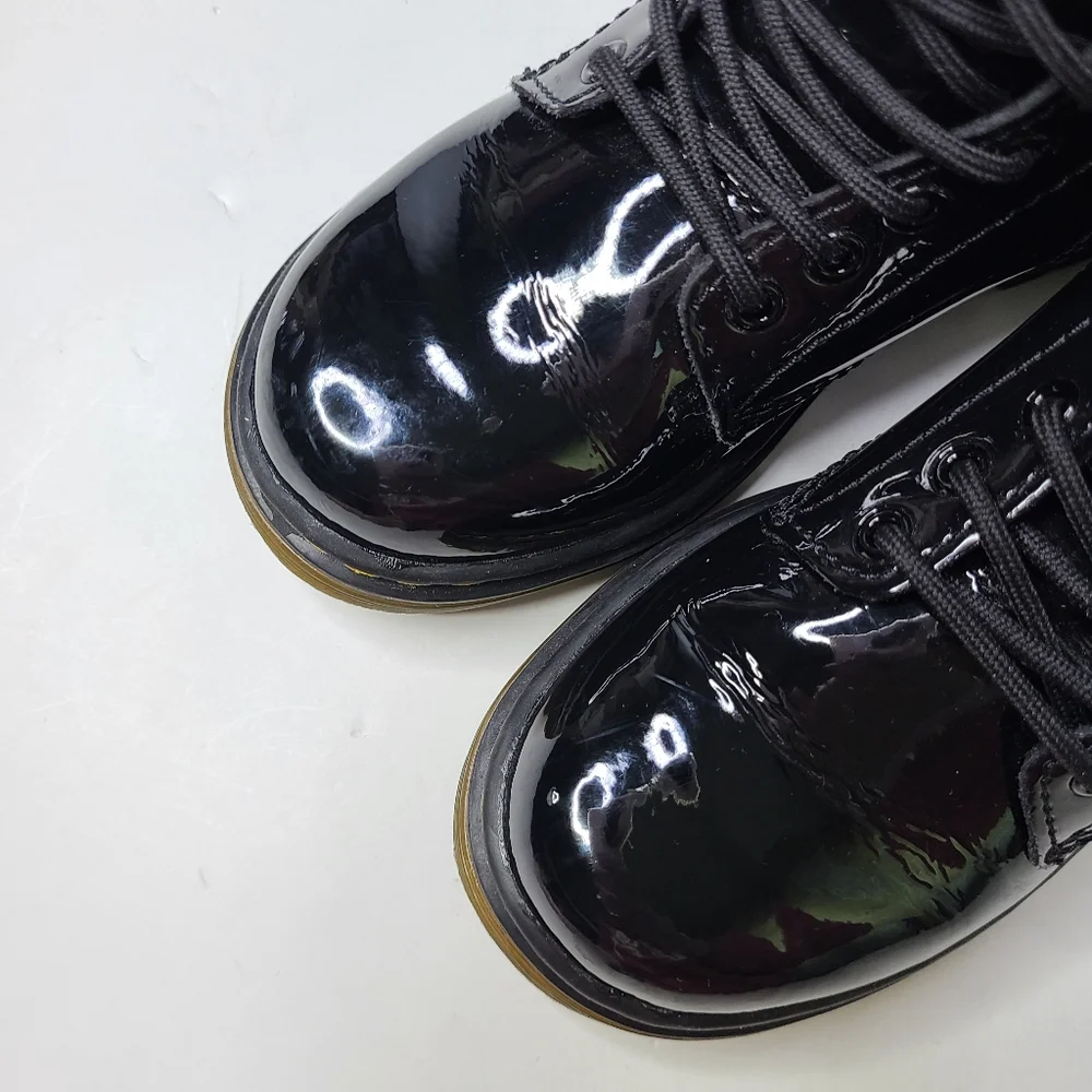 Dr. Martens Junior 1460 Patent Leather Lace-Up Boots